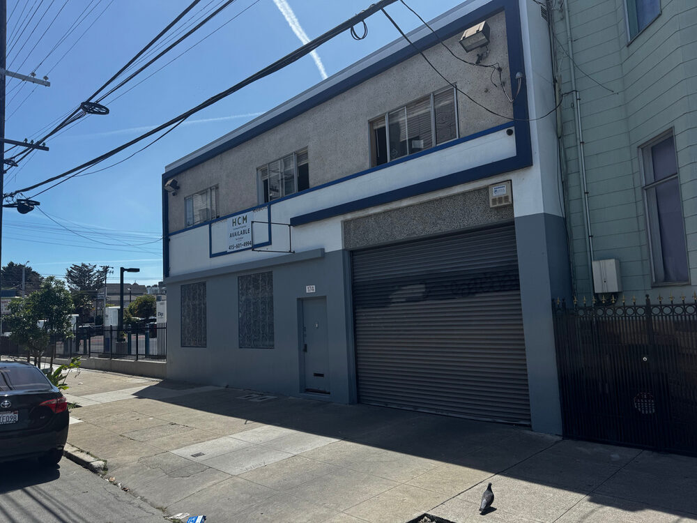 174 Shotwell Street building exterior with roll-up door